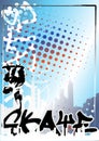 Graffiti skateboard color poster background 1