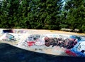 Graffiti at the skateboard park