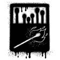 Graffiti Spray Paint Matchbox Isolated on white background Royalty Free Stock Photo