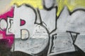 Graffiti sprayed wall of a building Royalty Free Stock Photo