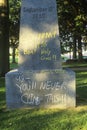 Graffiti on Statue of Tecumseh, United States Naval Academy, Annapolis, Maryland Royalty Free Stock Photo