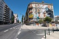 Graffiti and Street art on buildings in Lisbon, Portugal Royalty Free Stock Photo