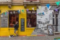 Graffiti, street art in the historic old town of Valparaiso Royalty Free Stock Photo