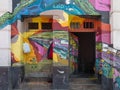 Graffiti, street art in the historic old town of Valparaiso. Chile Royalty Free Stock Photo