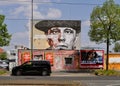Graffiti street art of Joseph Beuys in Dusseldorf Royalty Free Stock Photo
