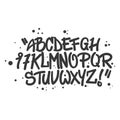 Graffiti style alphabet letters