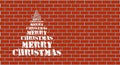 Christmas tree painted on brick wall Royalty Free Stock Photo