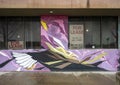 Graffiti style eagle mural by unidentified artist for the Habit Mural Festival in Tulsa, Oklahoma.