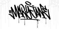 Graffiti Style Hand Written Word Maryjane Vector Illustration Art