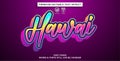 Graffiti style hawai editable text effect