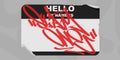 Graffiti Style Outdoor Sticker Hello My Name Is With Some Street Art Urban Lettering Vector Illustration Art Royalty Free Stock Photo