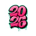 Graffiti Style 2026 SteetArt Cartoon Vector Royalty Free Stock Photo