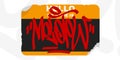 Graffiti Style Sticker Hello My Name Is With Some Street Art Lettering Vector Illustration Art Royalty Free Stock Photo