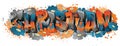 Graffiti styled Name Design - Christian