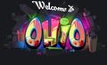 Graffiti Styled Vector Graphics Design - The State of Ohio