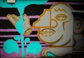 Abstract grinning face Graffiti Royalty Free Stock Photo