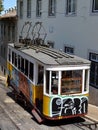 Graffiti tram Portugal Royalty Free Stock Photo