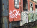 Graffiti trash train