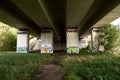 Graffiti under the bridge. alternative culture Royalty Free Stock Photo