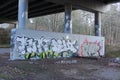 Graffiti under a Bridge Royalty Free Stock Photo