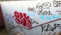 Graffiti in an underpass with steps Royalty Free Stock Photo