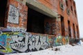 Graffiti urban building