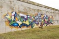 Graffiti on a wall from an old factory Royalty Free Stock Photo