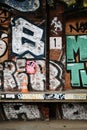 Graffiti wall at an abandoned place in Hamburg Germany