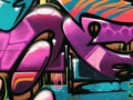 Graffiti wall background. Urban street art