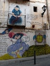 Graffiti on the wall of a building in Alicante.