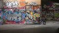 Graffiti wall in the city Royalty Free Stock Photo