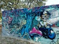 Graffiti wall in a hungarian park