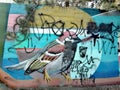 Graffiti wall in a hungarian park