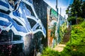 Graffiti on a wall in Little Five Points, Atlanta, Georgia. Royalty Free Stock Photo