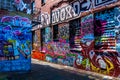 Graffiti on walls in Graffiti Alley, Baltimore