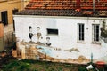 Graffiti on the walls of houses in Rimini