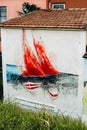 Graffiti on the walls of houses in Rimini