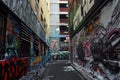 Graffiti walls at side street Melbourne