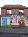 Graffiti Wasserturm MÃÂ¶nchengladbach Germany street Royalty Free Stock Photo