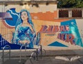 Graffiti with a woman on a wall
