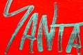 Graffitis on a red background Royalty Free Stock Photo