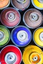 Graffitti spray cans