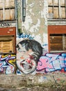 Graffitti Wall.Grunge background