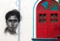 Graffity wall in Fort Cochin, Kerala, India Royalty Free Stock Photo