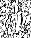 Grafic abstract illustration of hand forest