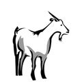 Goat logo stock, goat silhouette, flat design