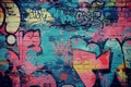 grafitti textured wall. colorful. graffiti wall. japanese writings