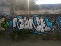 Grafity street art painting wall NINK