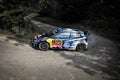 Grafschaft , Germany - August 22: French driver SABASTIEN OGIER and his codriver Julien Ingrassia in a Volkswagen Polo R WRC Royalty Free Stock Photo