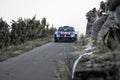 Grafschaft , Germany - August 22: Norwegian driver ANDREAS MIKKELSEN and his codriver Ola Floene in a Volkswagen Polo R WRC